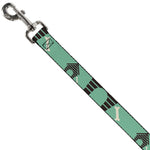 Dog Leash - Dog House & Bone Turquoise/Brown