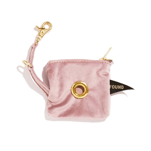 Poop Bag Pouches Premium Rose Velvet Poop Bag Pouch