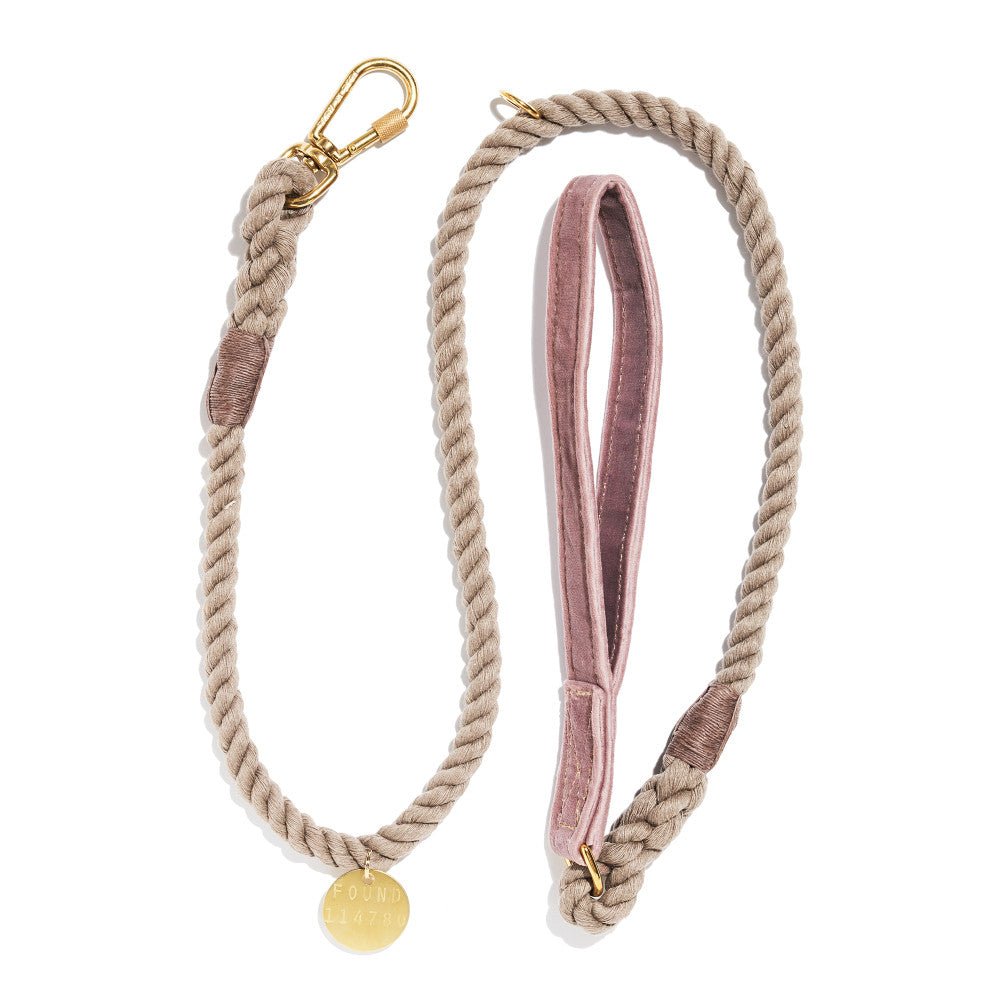 Standard 5ft Leads Premium Rose Washable Velvet Animal Leash