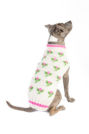Rose Bud Dog Sweater