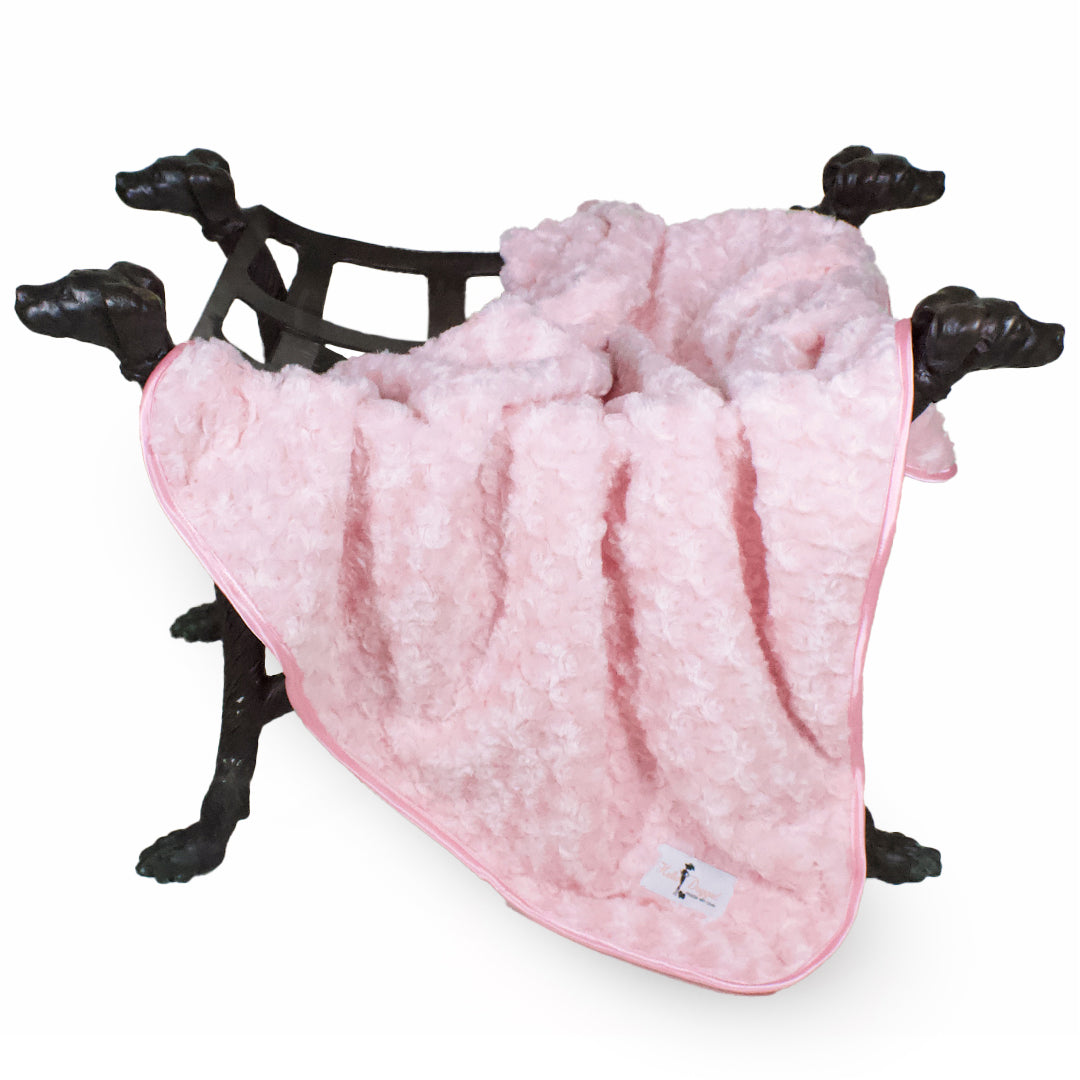 Rosebud Dog Ultra - plush Satin Handmade blanket - Luxury Dog Bed from Southlake Paws