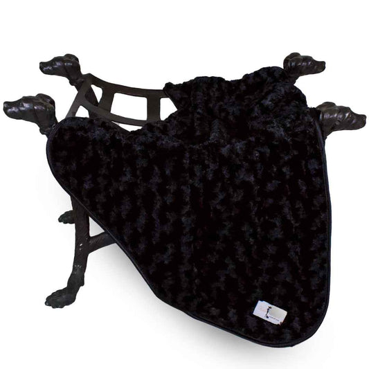 Hello Doggie Rosebud Dog Ultra - plush Satin Handmade blanket