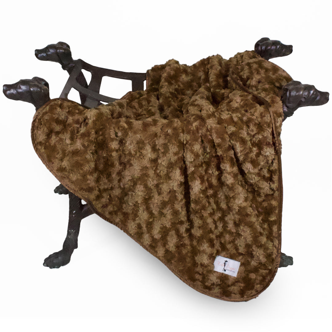 Rosebud Dog Ultra - plush Satin Handmade blanket - Luxury Dog Bed from Southlake Paws