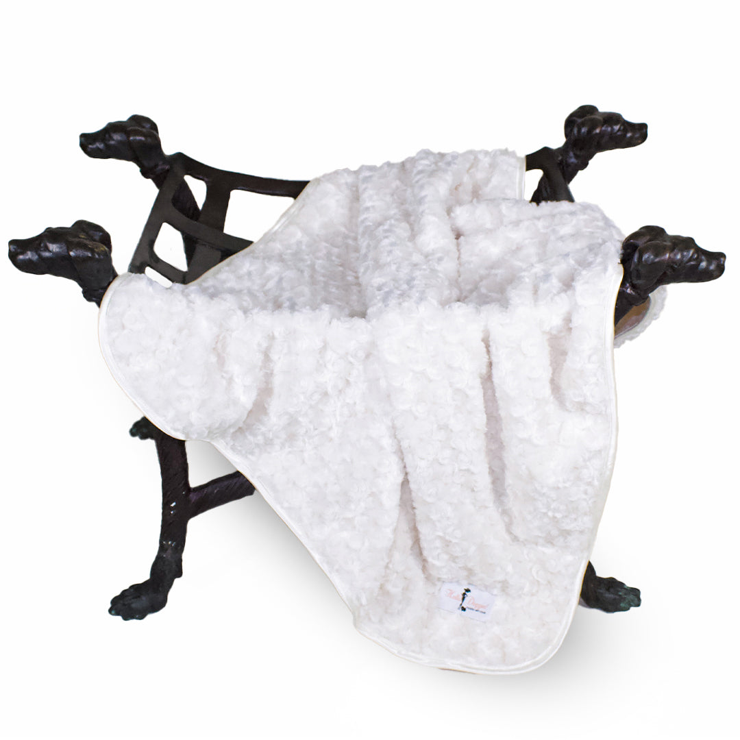 Rosebud Dog Ultra - plush Satin Handmade blanket - Luxury Dog Bed from Southlake Paws