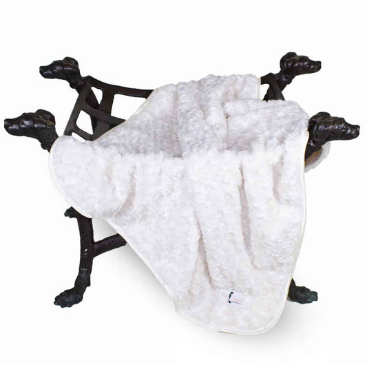 Hello Doggie Rosebud Dog Ultra - plush Satin Handmade blanket