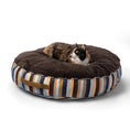 Load image into Gallery viewer, Round Stripe Pet Bed with Fur - Small
