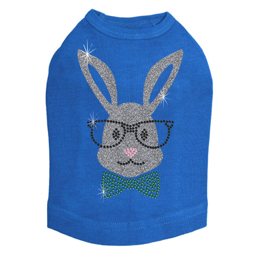 Bunny with Glasses and Bow Tie - Dog Tank alternate view