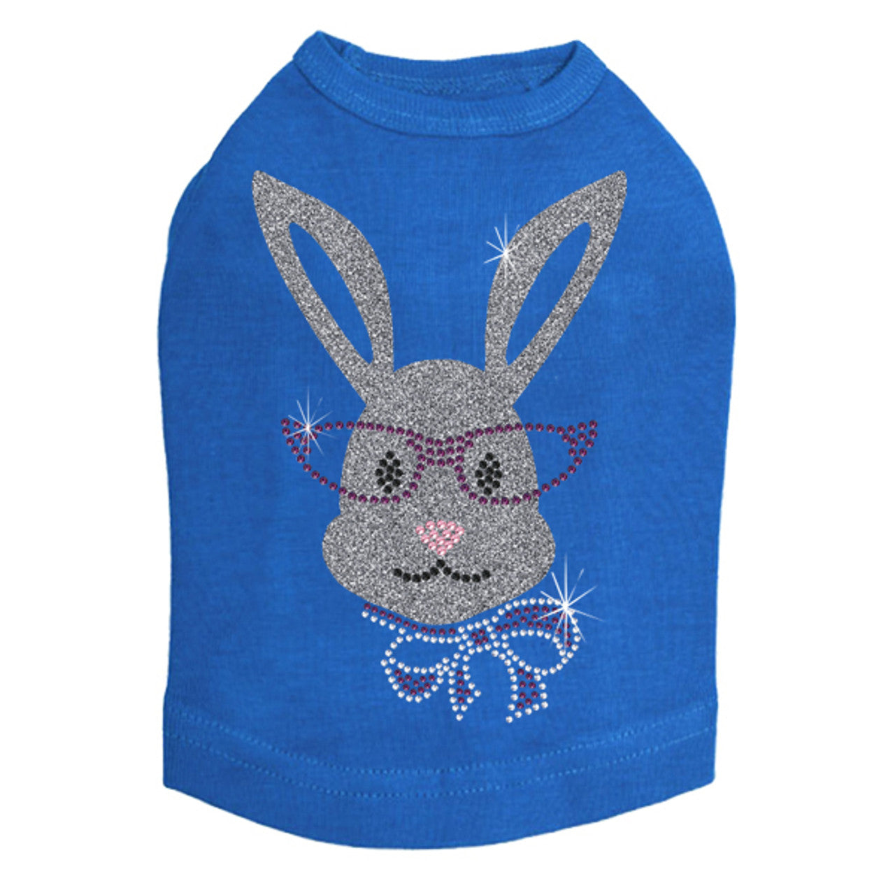 Girl Bunny with Glasses and Bow - Dog Tank alternate view