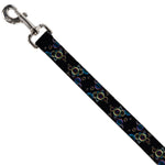Dog Leash - Bubbles Black/Iridescent Multi Color