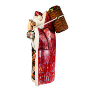 Kurt Adler 11.5-Inch Czar Treasures Wooden Santa with Backpack
