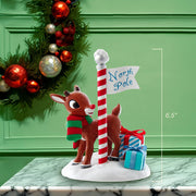 Kurt Adler 6.5-Inch Fabriché Rudolph North Pole Table Piece