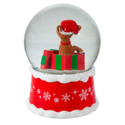 Kurt Adler 100MM Rudolph In Present Water Globe