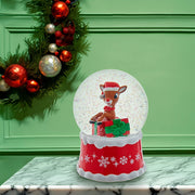 Kurt Adler 100MM Rudolph In Present Water Globe