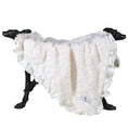 Load image into Gallery viewer, Baby Ruffle Dog (Cream) Satin Silk Handmade blanket - Luxury Dog Bed from Southlake Paws
