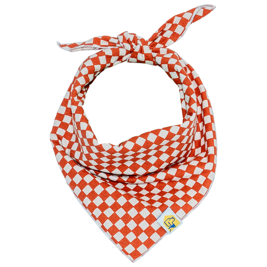 Rusted Check Dog Bandana