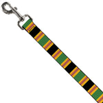 Dog Leash - Lines Black/Gold/Pink/Green