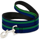 Dog Leash - Racing Stripe Navy/Bright Green