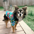 Load image into Gallery viewer, Parisian Pet 'Hawaiian Camp' Dog & Cat Shirt – Lightweight Cotton, Stylish Vacation Pet Apparel – Blue

