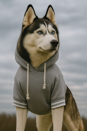 Parisian Pet 'Blessed Hoodie' in Gray - Trendy Pet Hoodie for Dogs & Cats, Perfect for Fall & Winter