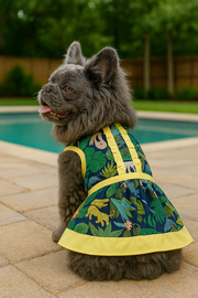 Parisian Pet 'Amazonia Dress' for Dogs and Cats, Tropical Jungle Print - Saint Patrick's Day