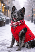 Load image into Gallery viewer, Parisian Pet 'Plaid Reversible Jacket' for Dogs & Cats, Stylish Pet Outerwear, Warm Winter Dog Jacket,-Valentine's Day
