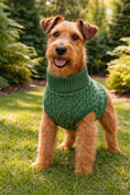 Load image into Gallery viewer, Parisian Pet 'Cable Knit Sweater' - Warm & Stylish Pet Sweater in Green for Dogs & Cats
