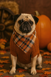 Parisian Pet 'Cable Knit Sweater' - Warm & Stylish Pet Sweater in Terracotta for Dogs & Cats