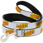 Dog Leash - SEINFELD Spotlight Logo White/Yellow/Red