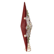 Kurt Adler 13.5-Inch Red, Green and White Mistletoe Star Tree Topper