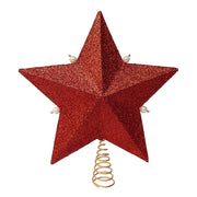 Kurt Adler 13.5-Inch Red, Green and White Mistletoe Star Tree Topper