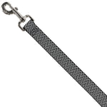 Dog Leash - Herringbone Jagged Black/White