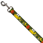 Dog Leash - Classic TMNT Ninja Turtles Party Van All Sides Green/Yellow/Orange