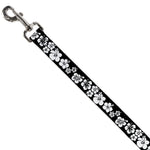Dog Leash - Hibiscus Black/White