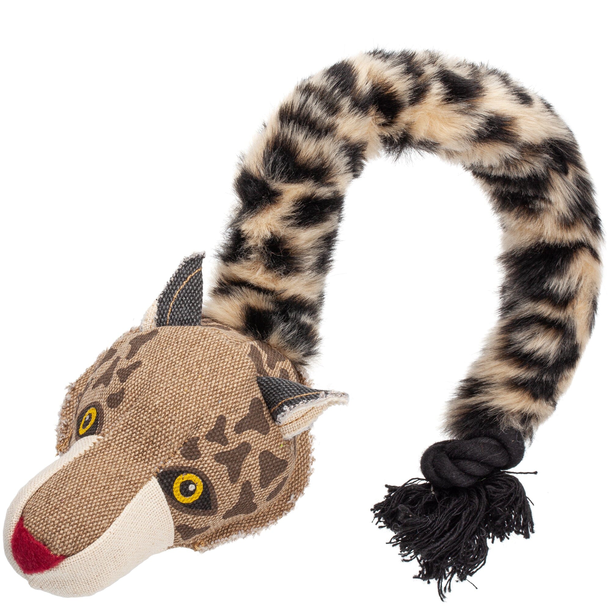 22" Safari Leopard Animal Toy with Embedded Ball & Rope - Southlake Paws