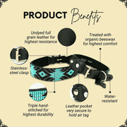 Saint Barth Sambboho dog collar (with AirTag holder)