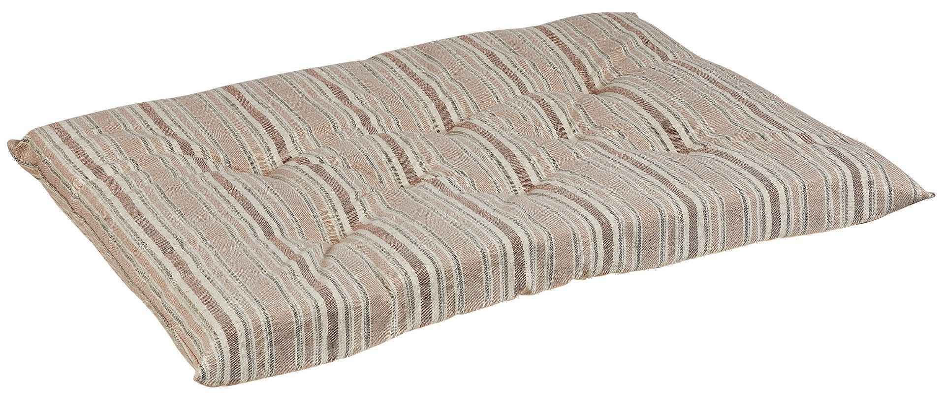 Bowsers Sanibel Stripe Tufted Dog Crate Cushion - Washable Crate and Lounge Comfort