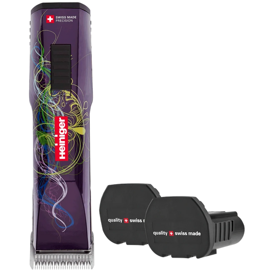 Pet Purple Saphir Cordless Clipper with Two Batteries by Heiniger