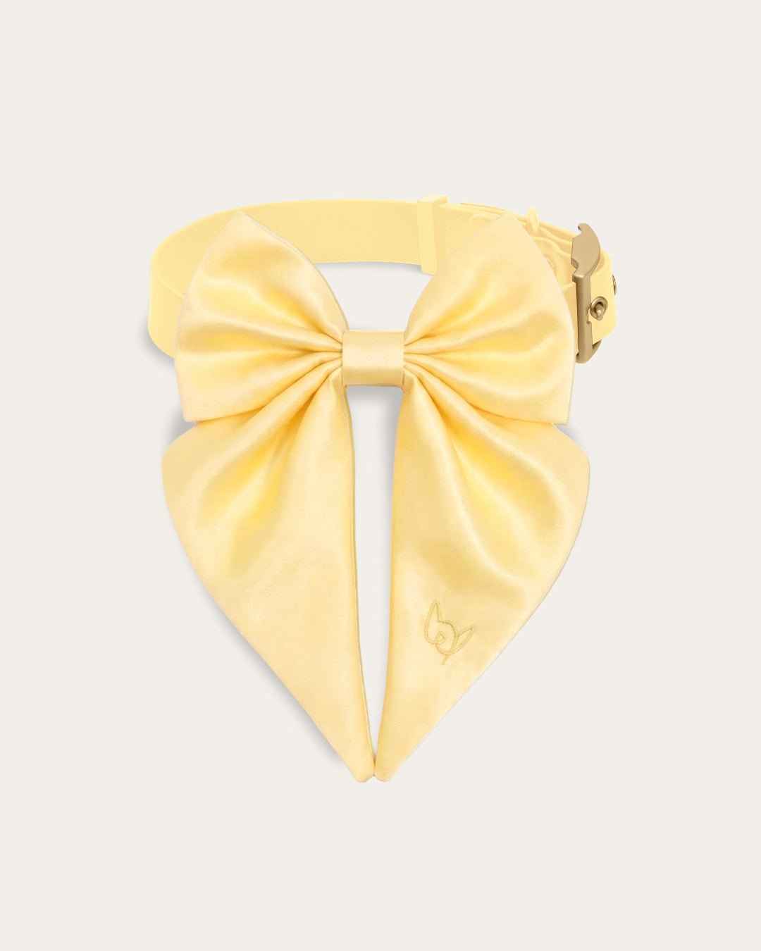 Satin Collar Bow 2.0 - Buttercream