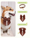 Load image into Gallery viewer, Satin Collar Bow 2.0 - Cocoa
