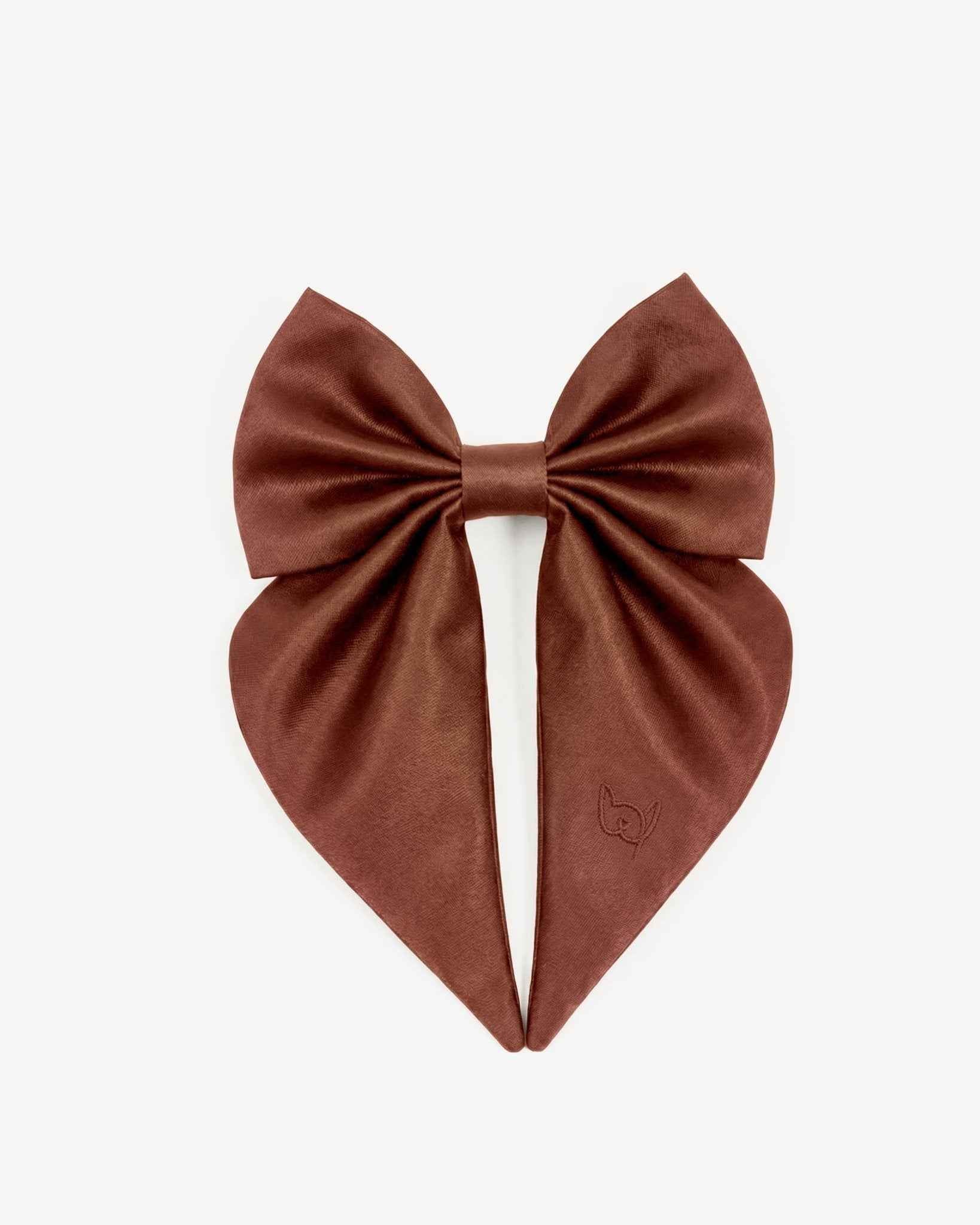 Satin Harness Bow - Cocoa