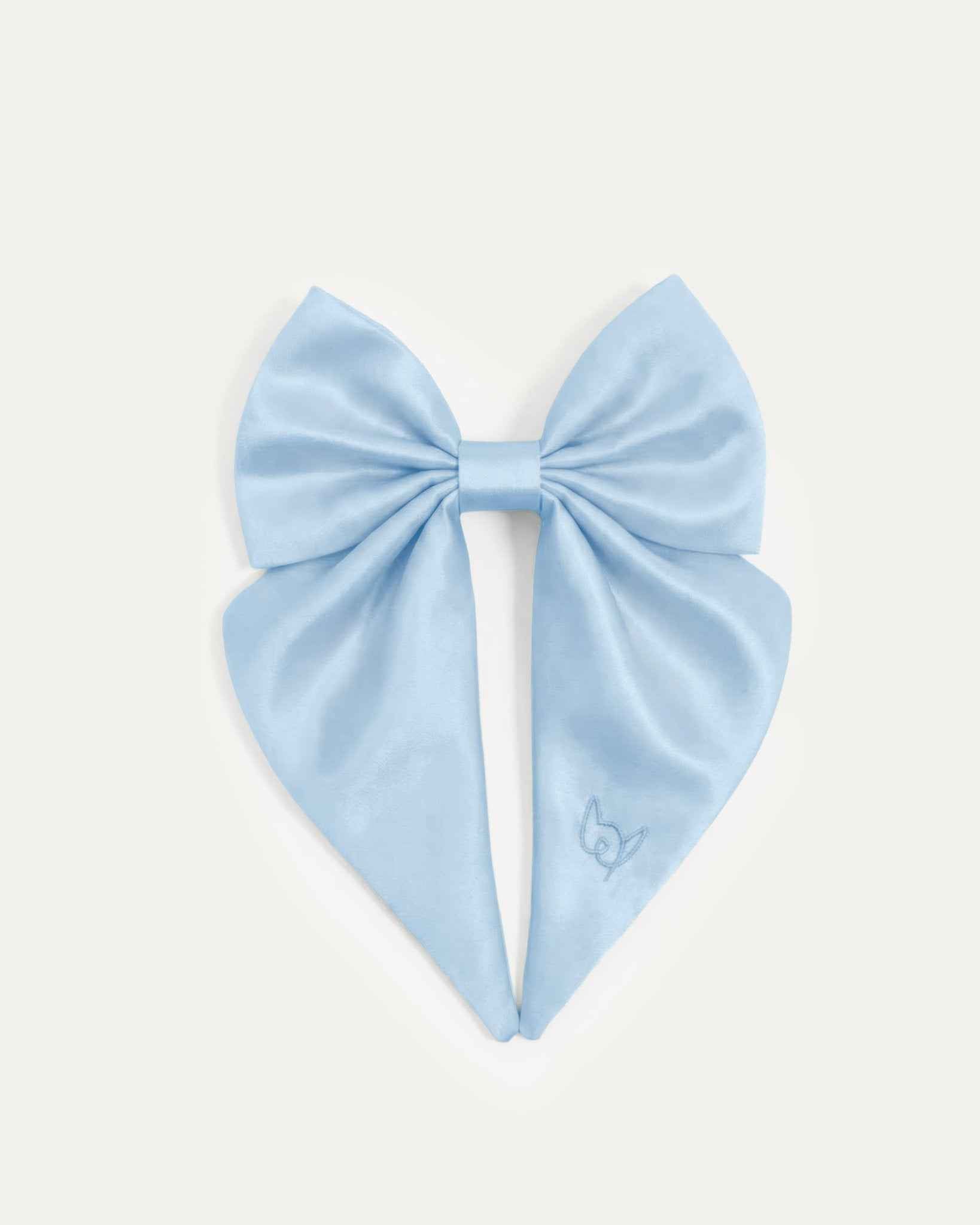 Satin Harness Bow - Sky