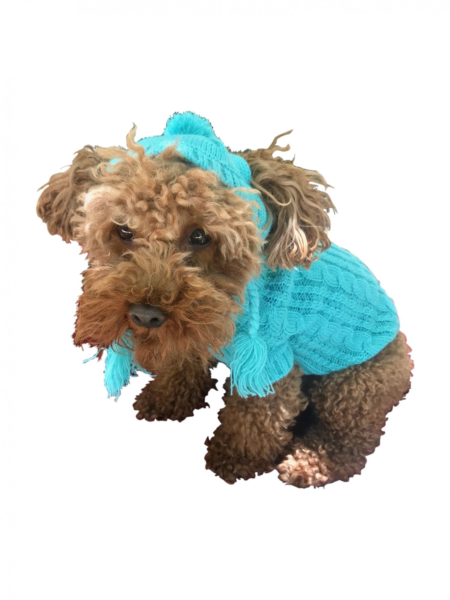Scottish Cable knit Hat, Light Turquoise 