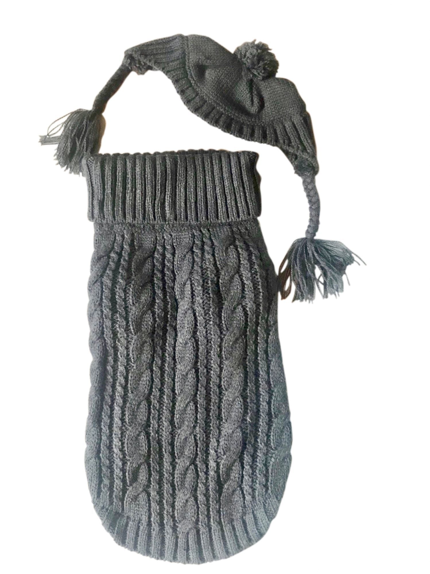 Scottish Cableknit Sweater, Charcoal 