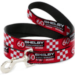 Dog Leash - SHELBY 60th ANNIVERSARY Checker Red/Black/White