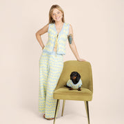 Seaside Swirl Cotton Knitted Dog Vest