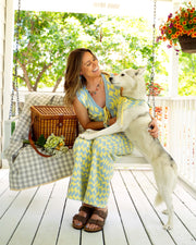 Seaside Swirl Cotton Wide Legs Lounge Pant