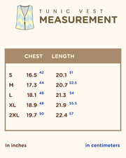 Seaside Swirl Human Cotton Knitted Tunic Vest with Tie Front