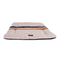Load image into Gallery viewer, Shinola Brand Stripe Comfort Cushion Berber Dog Bed Oatmeal
