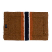 Shinola Brand Stripe Comfort Cushion Berber Dog Bed Rust