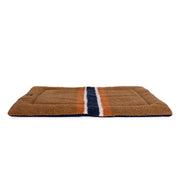 Shinola Brand Stripe Comfort Cushion Berber Dog Bed Rust